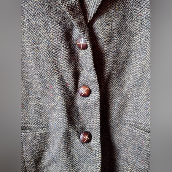 LIKE NEW International Scene 100% Wool Blazer Jacket with Velour Collar - Picture 5 of 7